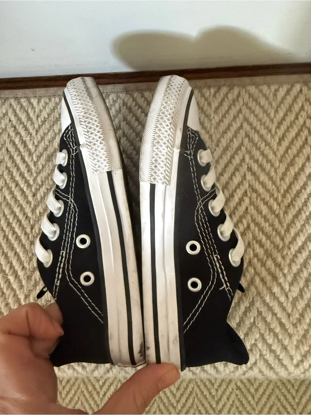 Converse Kids Black and White Low Top Sneakers
